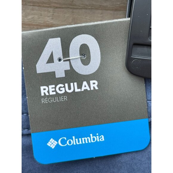 Columbia Mens Washed Out Chino Shorts Size 40 Regular 10" Inseam Blue Cotton - Picture 3 of 6